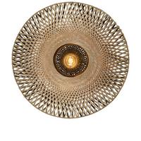 Mennyezeti Lámpa Kalimantan/c15/bn - fekete/világosbarna, Natur, természetes anyagok/fém (60cm) - Good & Mojo