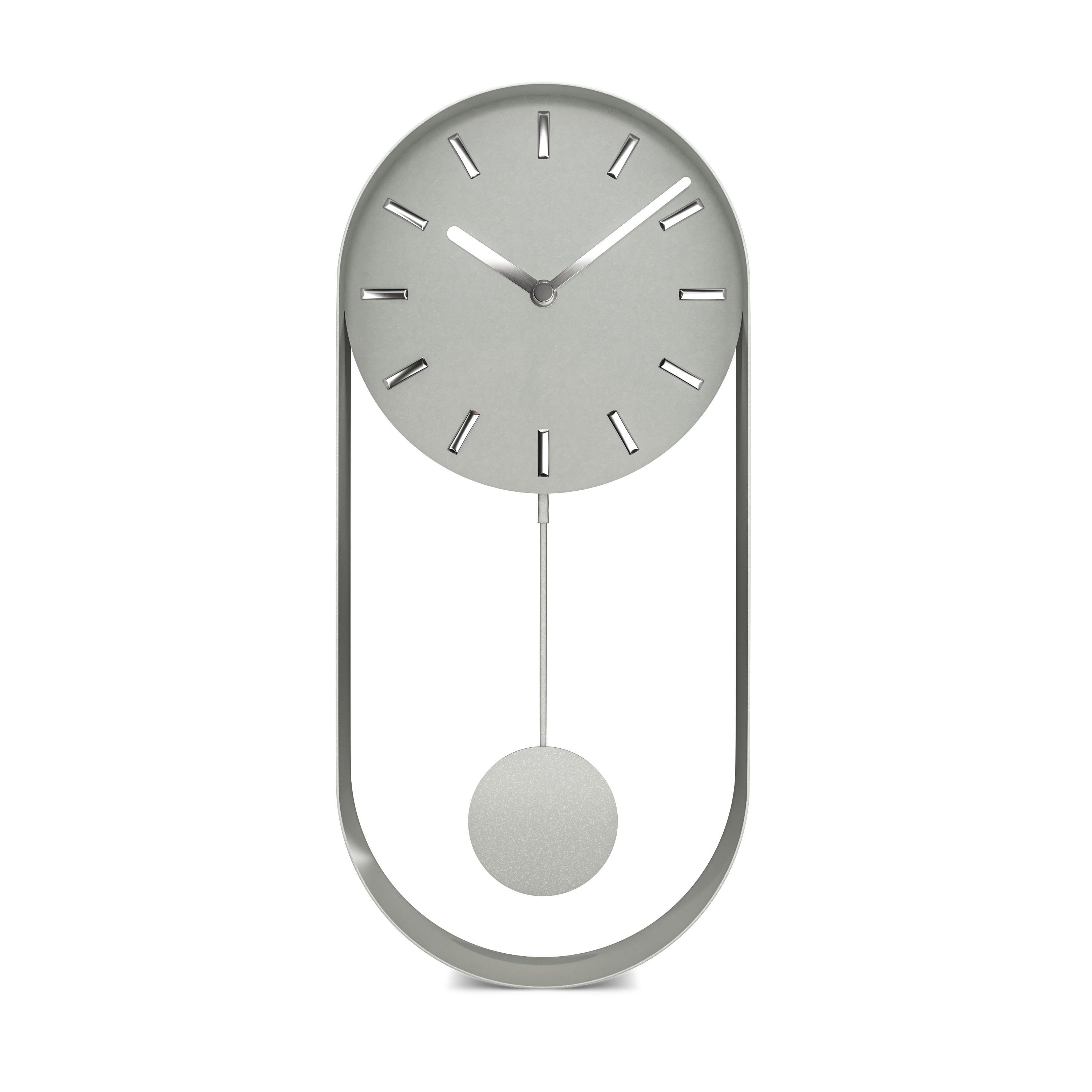 ZEGAR ŚCIENNY 12912 - szary, Basics, metal (16/35/4,5cm)