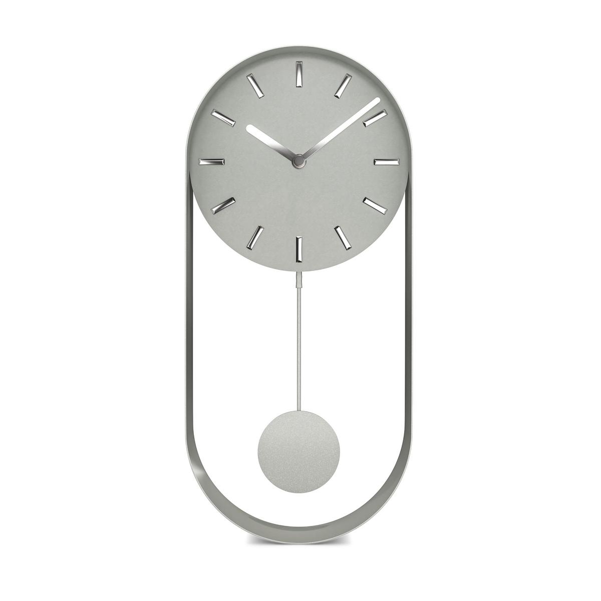 ZEGAR ŚCIENNY 12912 - szary, Basics, metal (16/35/4,5cm)