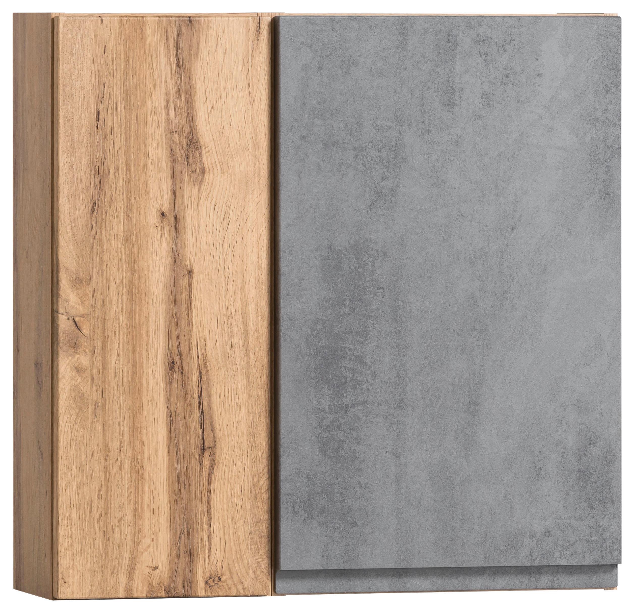 Hängeschrank Varese ca. 65x64 cm Hellgrau/Eiche - Eiche Wotan/Hellgrau, MODERN, Holzwerkstoff (65/64/20cm) - Held