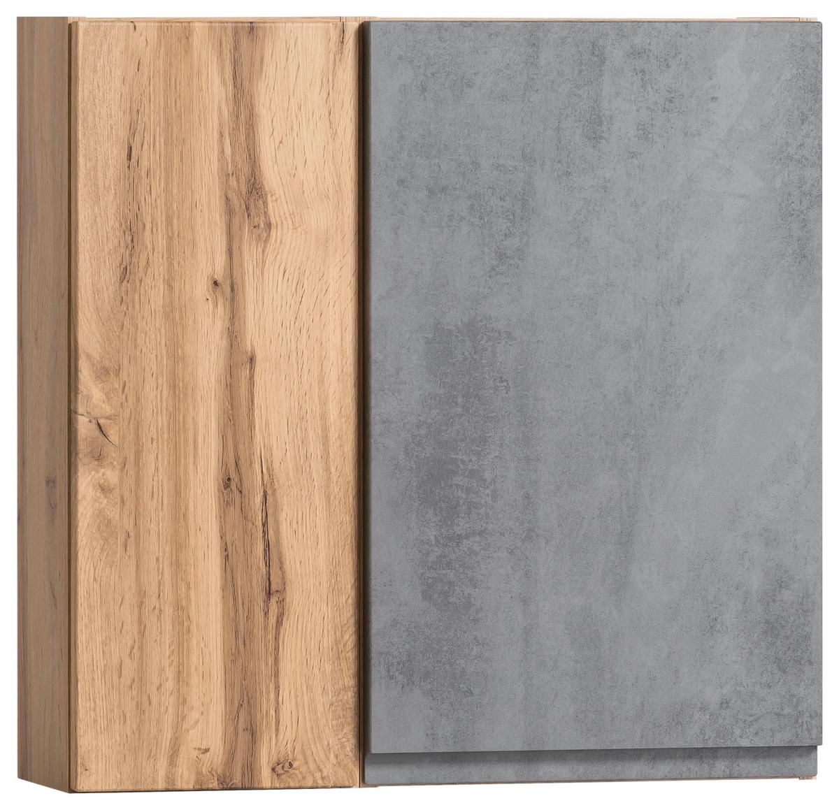 Hängeschrank Varese ca. 65x64 cm Hellgrau/Eiche - Eiche Wotan/Hellgrau, MODERN, Holzwerkstoff (65/64/20cm) - Held