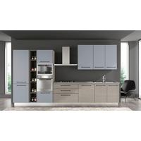 Kuhinjski Blok Line, Z Aparati, 390 Cm - siva/sivomodra, Moderno, kovina/leseni material (390/60/216/240cm) - Mömax