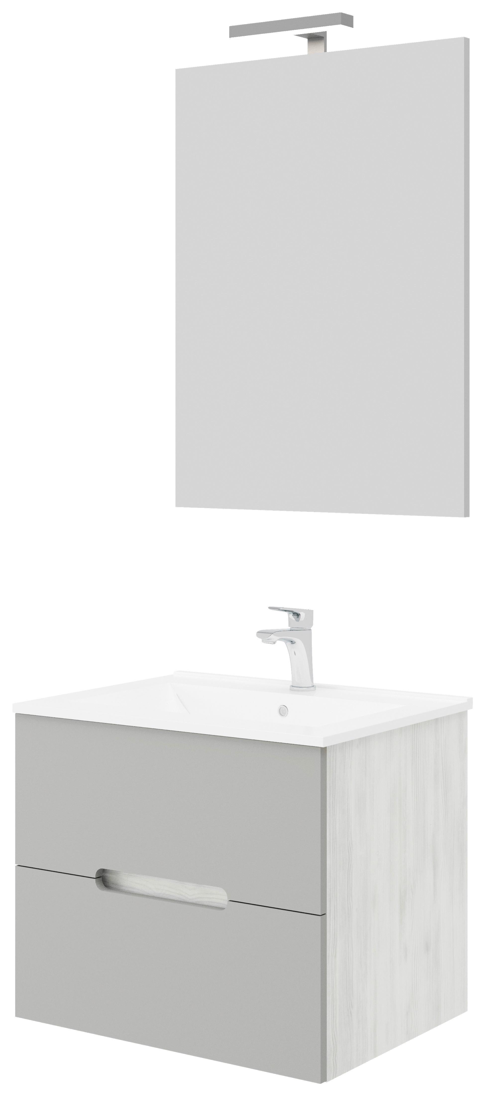 Fürdőszoba Szett Iris - fehér, Modern, kerámia (60/47/53cm)