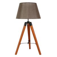 Svjetiljka Stolna 41-31211 - smeđa, Natur, drvo/tekstil (35/35/68cm)