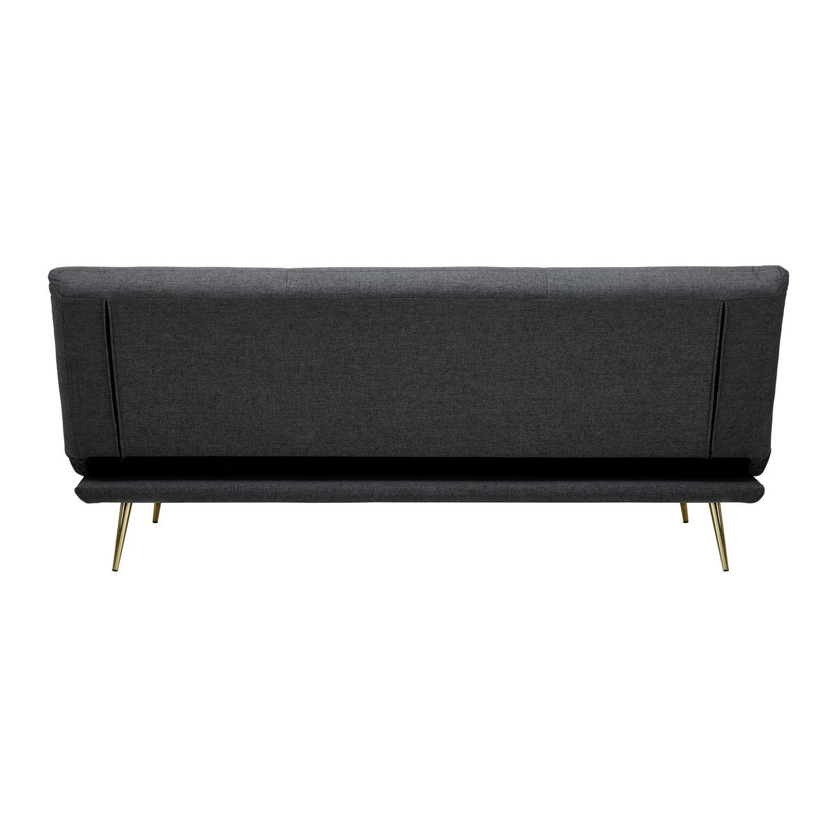 Zofa S Posteljno Funkcijo Ben, Temno Siva - zlate barve/temno siva, Moderno, kovina/tekstil (186/82/85cm) - Bessagi Home