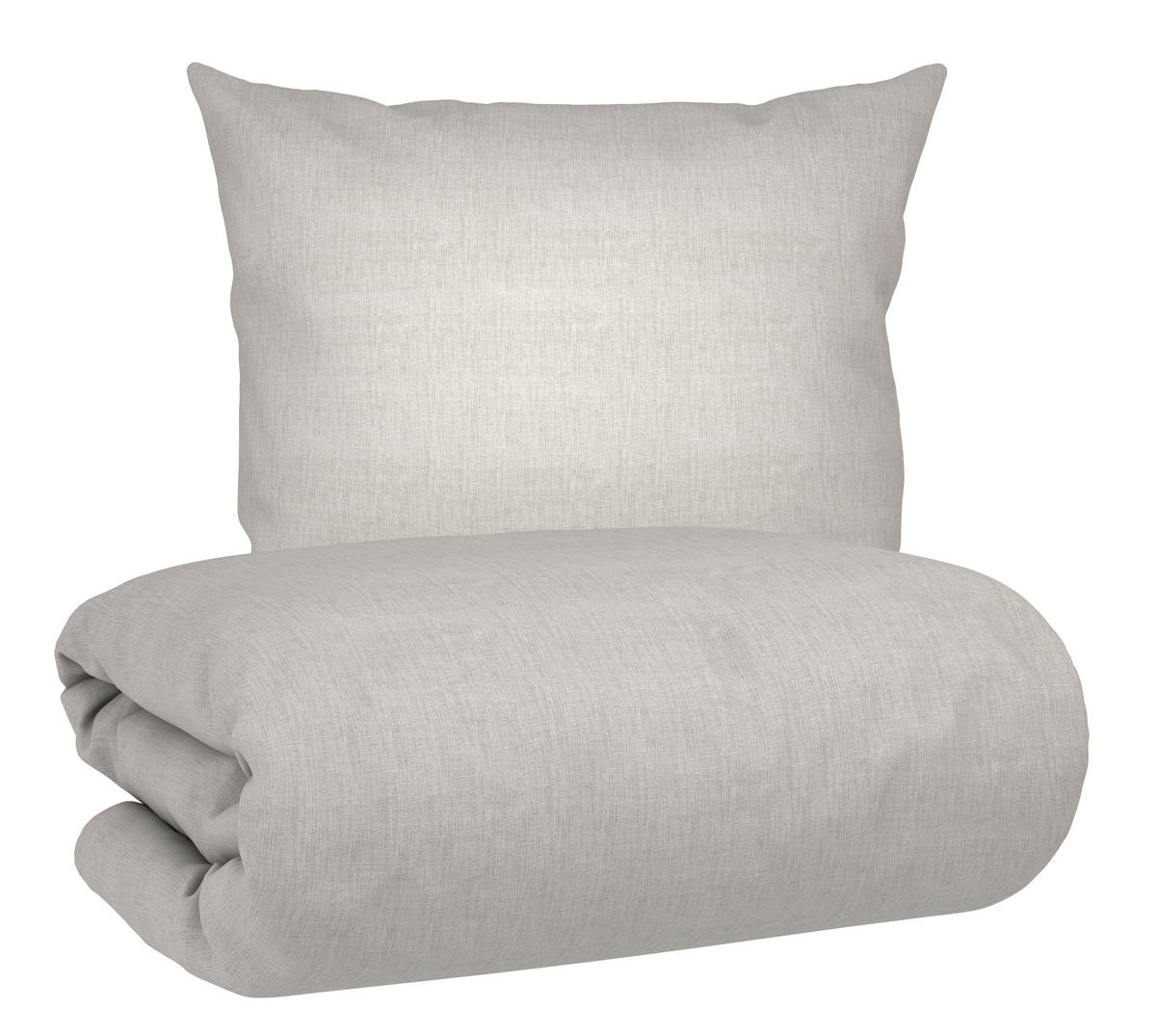 Bettwäsche TY XL Hellgrau ca. 155x220cm - Hellgrau, Textil (155/220cm) - Mömax