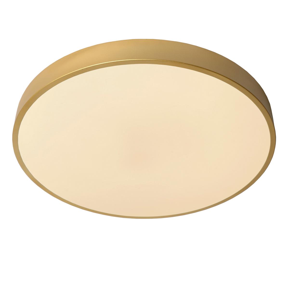 LAMPA SUFITOWA LED 79185/50/02 UNAR - kolor mosiężny, Konventionell, tworzywo sztuczne/metal (49.5/49.5/5cm) - Lucide