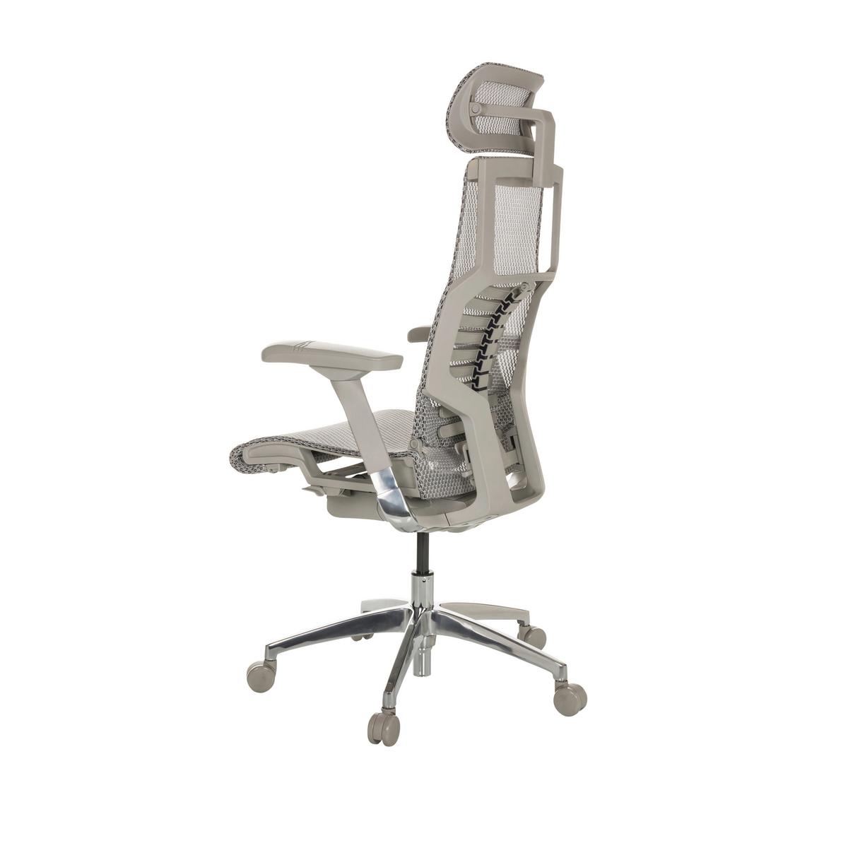 Pisarniški Stol Dynafit Ii G, Svetlo Siva - barve aluminija/svetlo siva, Basics, kovina/umetna masa (67/119-135/60cm) - MID.YOU