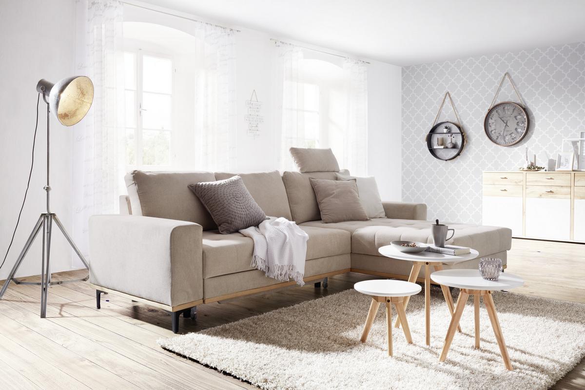 Kopfstütze CASPER - beige, Konventionell, textile (52/23/14cm) - Zandiara