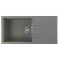 Spüle Respekta Houston 100x21x50cm Grau - Grau, Trend, Glas/Kunststoff (100/21/50cm) - Respekta