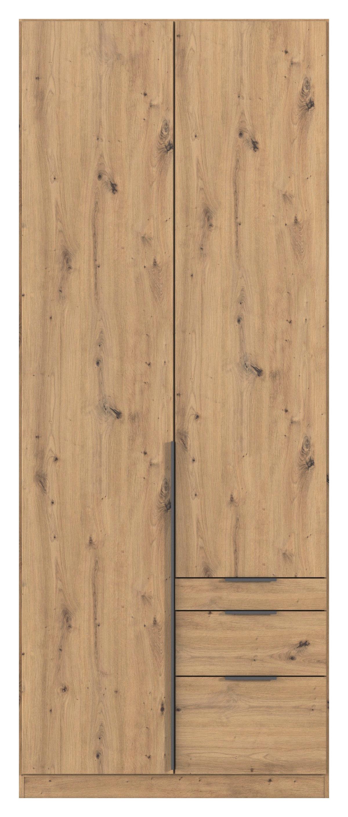 Ormar S Klasičnim Vratima Alabama - siva/hrast Artisan, Moderno, drvni materijal/metal (91/229/54cm) - Modern Living