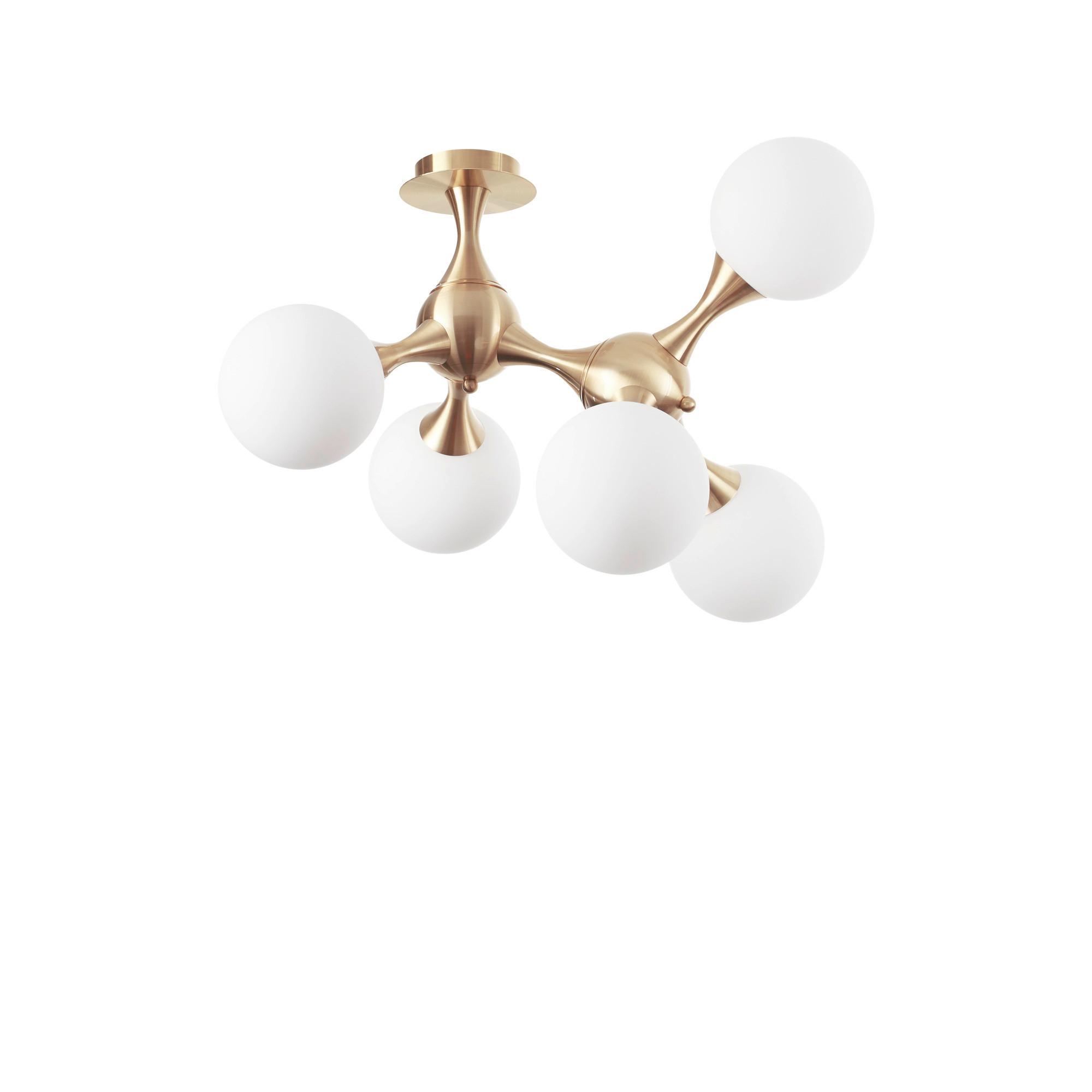 Deckenleuchte Nodi max. 40 Watt - Messingfarben, Design, Glas/Metall (55/55/50cm) - Ideal Lux