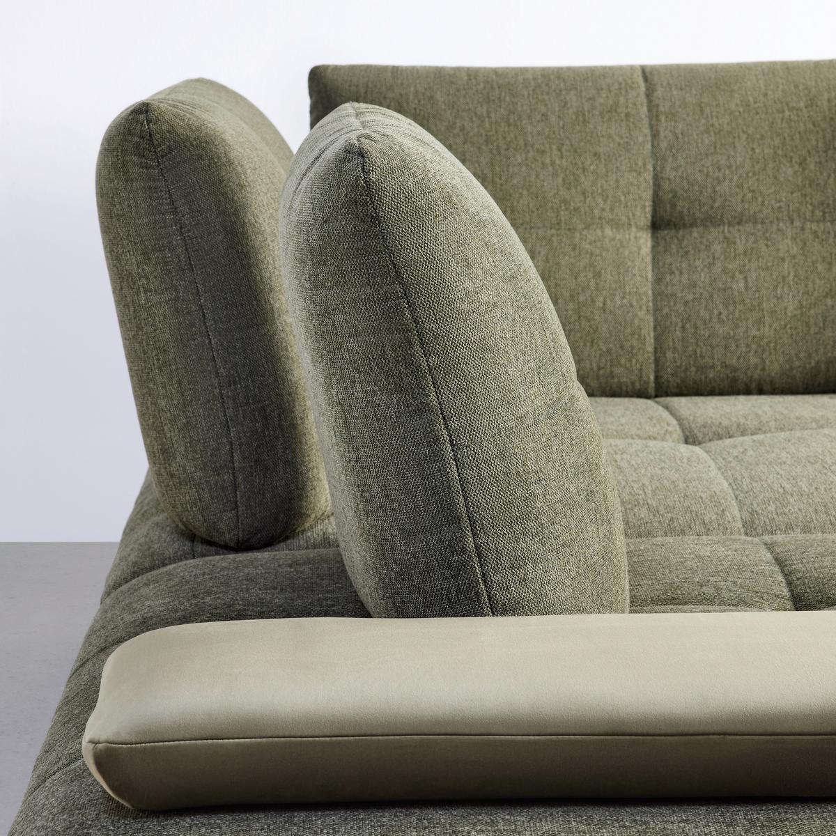Sedežna Garnitura Trendy, Olivno Zelena - črna/olivno zelena , Moderno, kovina/tekstil (250/310cm) - Premium Living