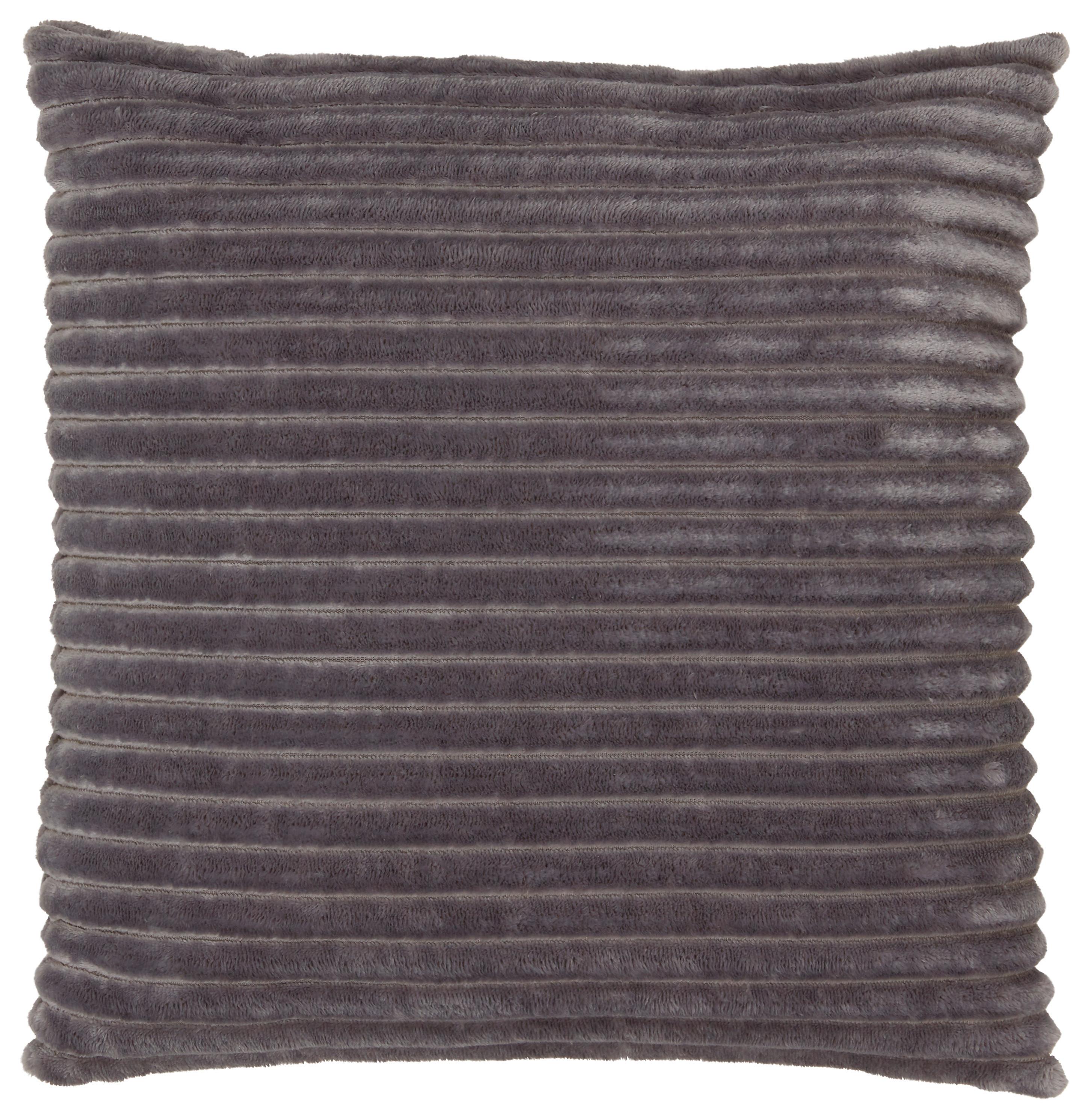 Zierkissen Cordi in Grau ca. 45x45cm - Grau, Konventionell (45/45cm) - Modern Living