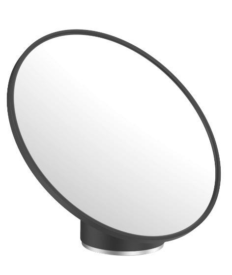 Kosmetikspiegel Chris in Schwarz - Schwarz, Modern, Glas/Kunststoff (19,9/17,2/13,3cm) - Premium Living