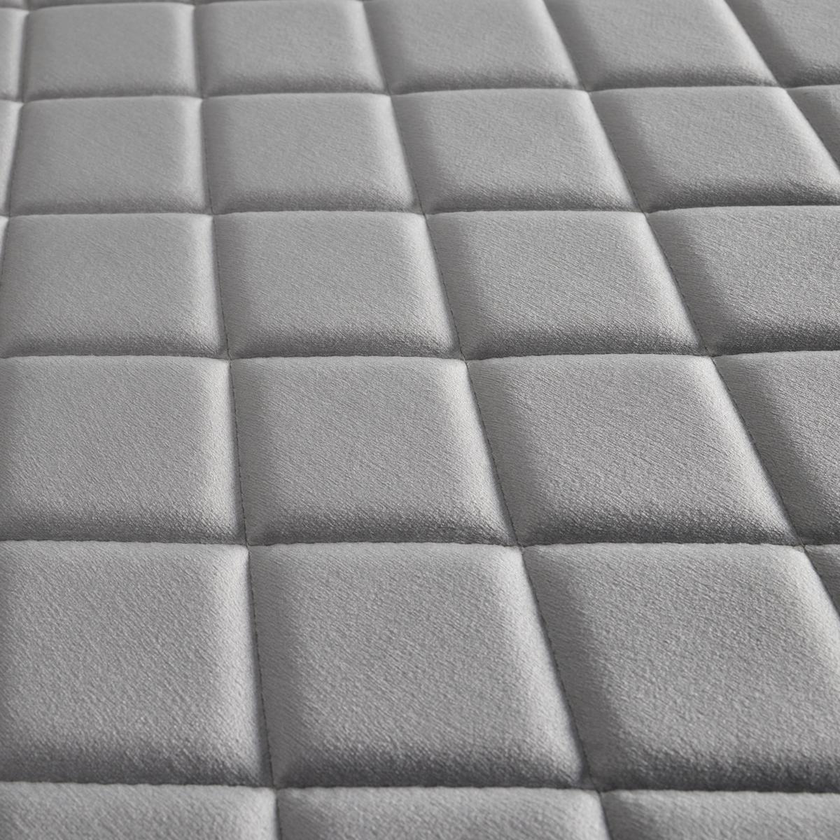 Sitzbank Isabella Grau Samt Gepolstert - Schwarz/Grau, MODERN, Holz/Textil (112/78/62cm) - Bessagi Home