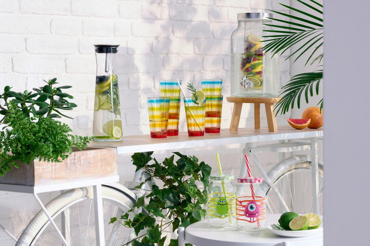 DOZOWNIK DO NAPOJÓW 50684-2 - kolor stalowy/przezroczysty, Basics, tworzywo sztuczne/metal (5,6l) - Novel