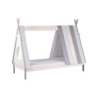 Hausbett ca. 90x200 cm Grau/Weiß - Weiß/Grau, Design, Holz/Holzwerkstoff (90/200cm) - Livetastic