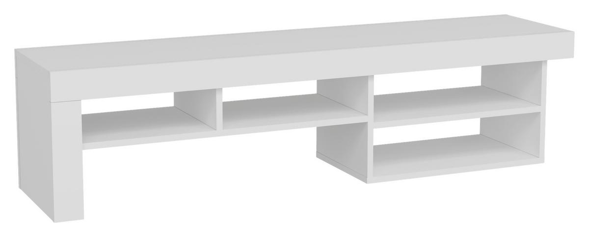 Nizka Omarica Hestia - bela, Design, leseni material (160/40/38cm) - MID.YOU