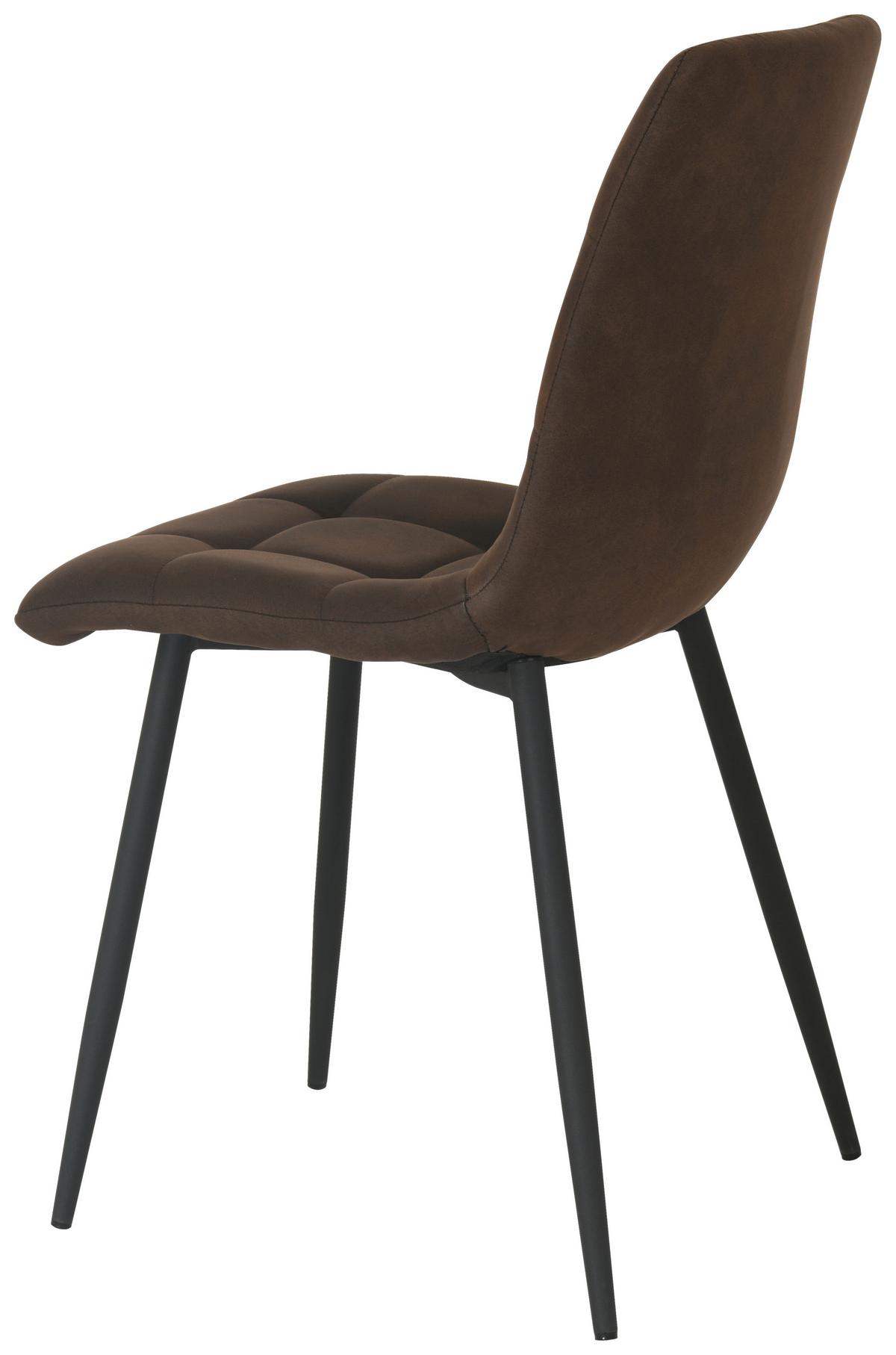 Stolica Lech - smeđa/crna, Konvencionalno, drvo/metal (45/88/55cm)