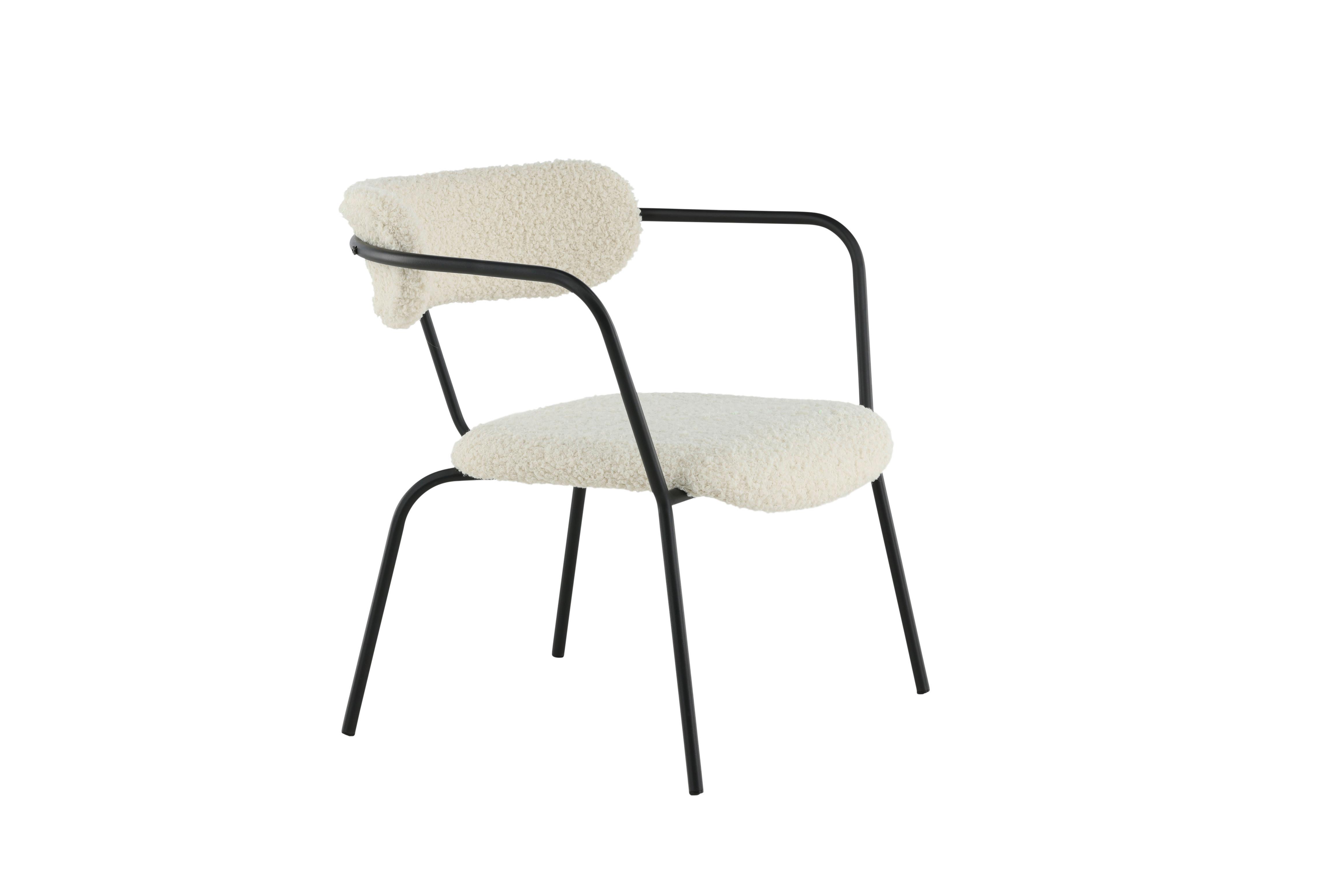 SESSEL DUFFY - Schwarz/Weiß, Design, Textil/Metall (68/69/67cm) - Livetastic