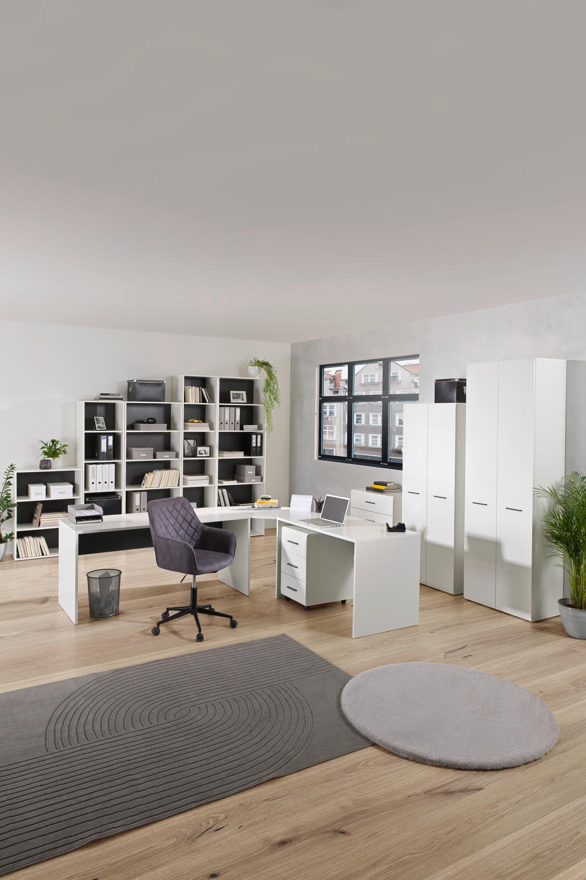 REGAŁ AVANTI - antracytowy/biały, Basics, materiał drewnopochodny/tworzywo sztuczne (75/103,8/40cm) - MID.YOU