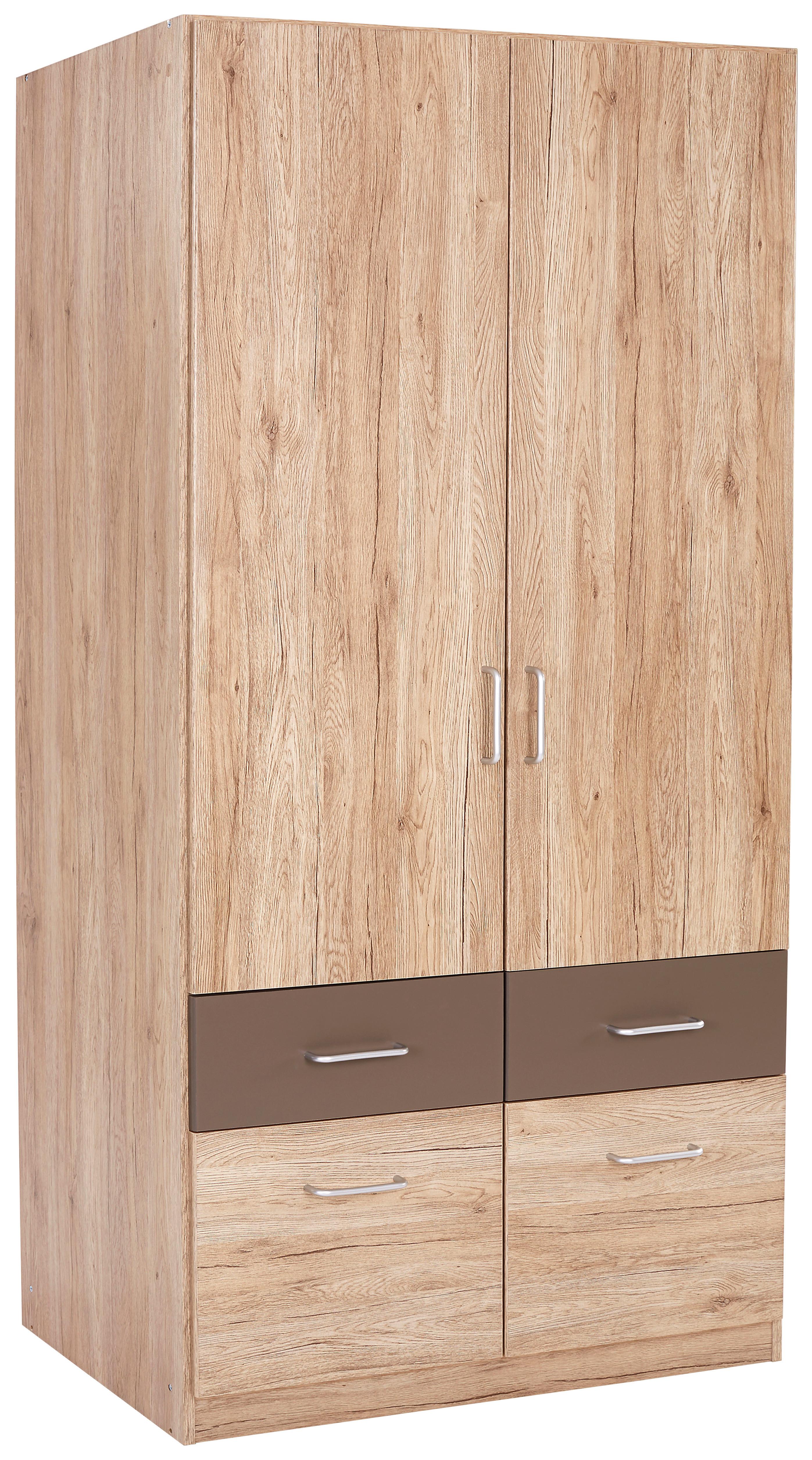 Omara Za Oblačila Aalen-Extra - aluminij/siva, Konvencionalno, umetna masa/leseni material (91/197/54cm) - Modern Living