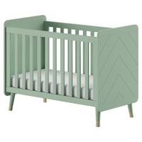 Gitterbett Billy ca. 60x120 Olive Grün - Grün, MODERN, Holzwerkstoff (60/120cm) - Vipack
