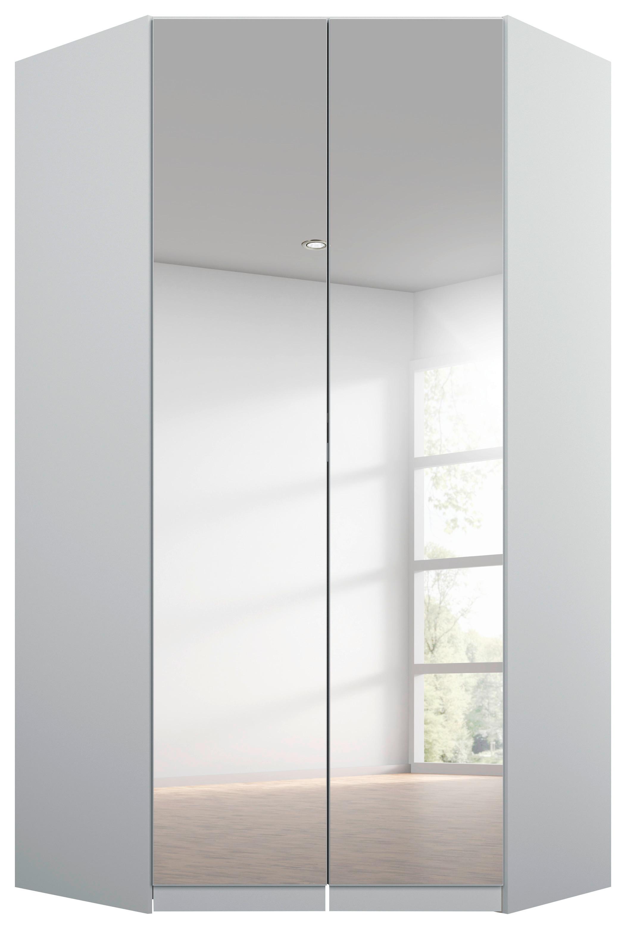 Kutni Ormar Za Odjeću Alabama - srebrne boje/svijetlo siva, Moderno, drvni materijal (117/229/117cm) - Modern Living