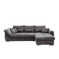 Wohnlandschaft Frederico Grau Cord - Chromfarben/Grau, MODERN, Holz/Textil (302/188cm) - MID.YOU