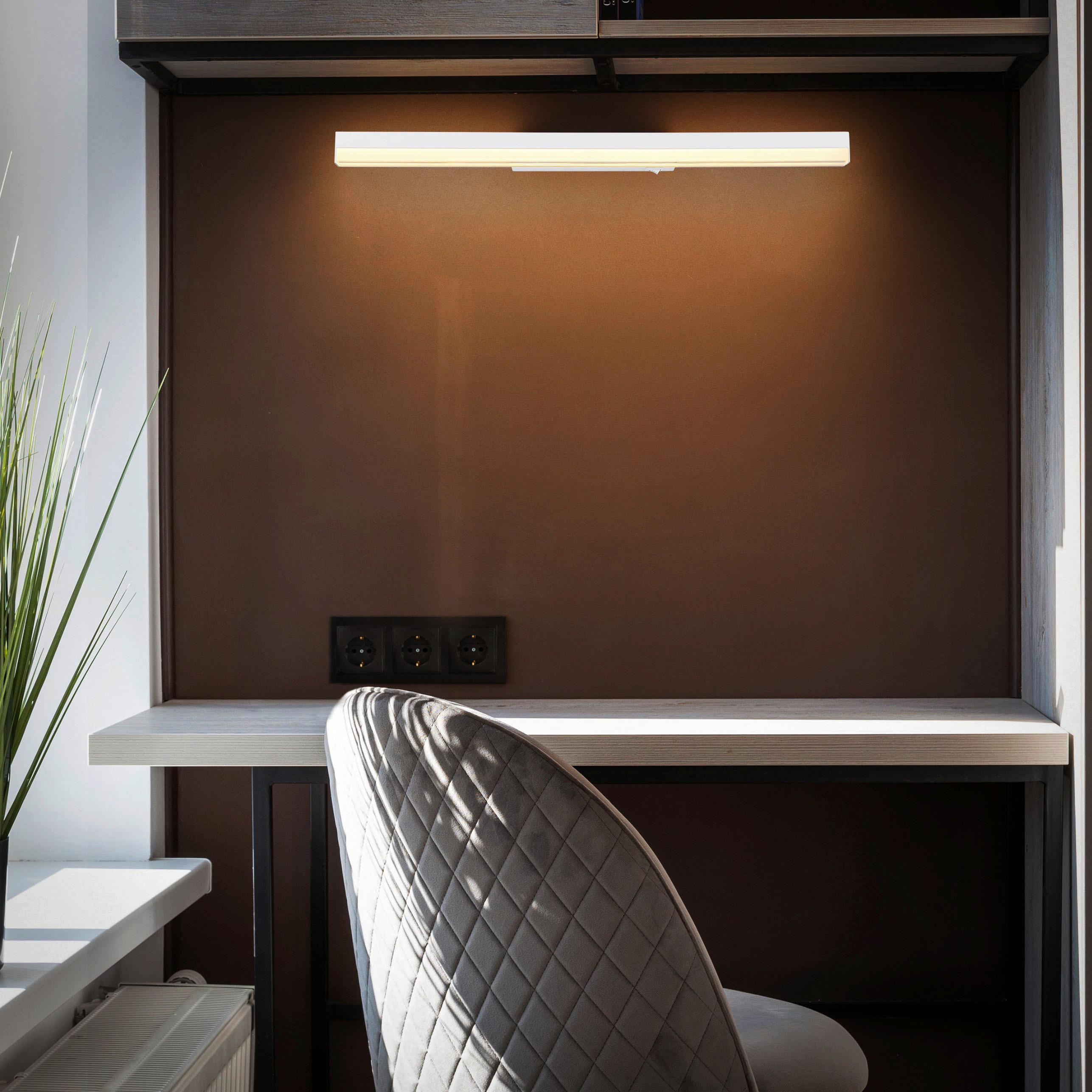 LED-Wandleuchte Sallo Opal/Weiß max. 12 Watt - Opal/Weiß, Basics, Kunststoff/Metall (60/6/4cm) - Globo