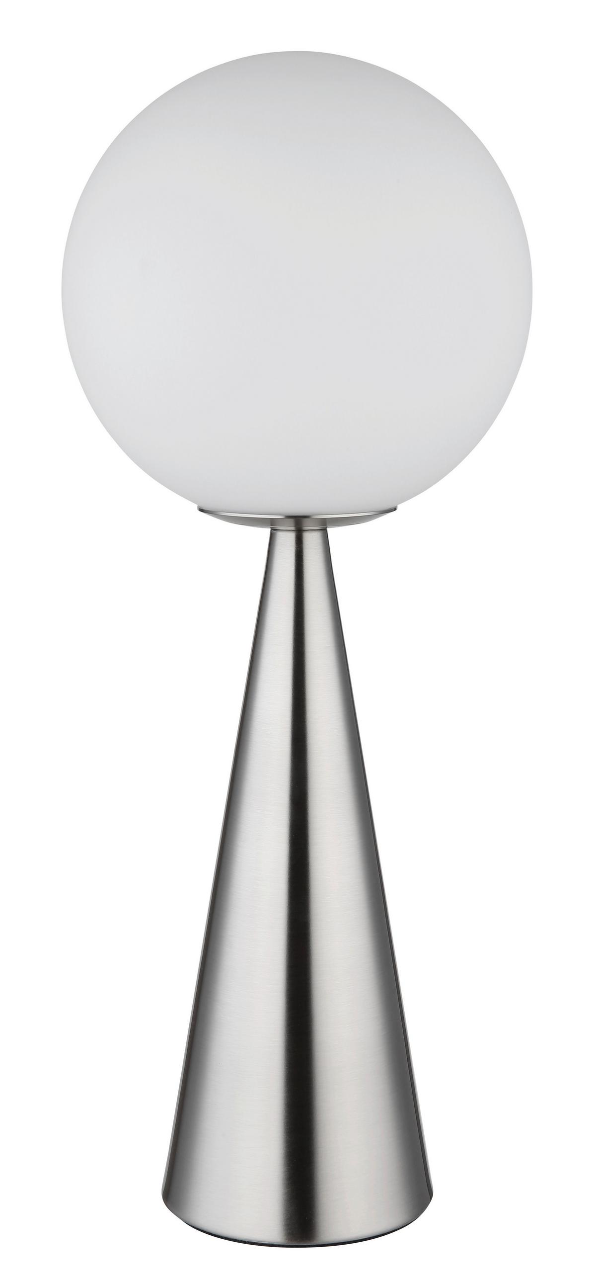 TISCHLEUCHTE 21031N - Nickelfarben, Design, Glas/Metall (20/49,5cm) - Globo