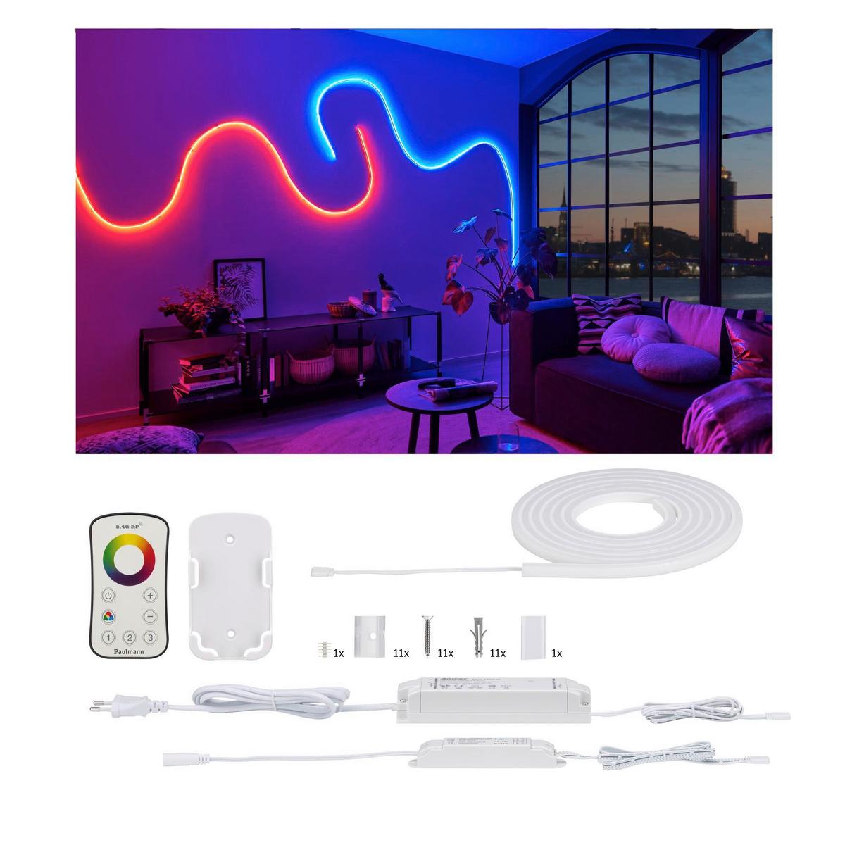 LED-Strip MaxLED Flow RGB Weiß max. 27 Watt - Weiß, Basics, Kunststoff (300cm) - Paulmann
