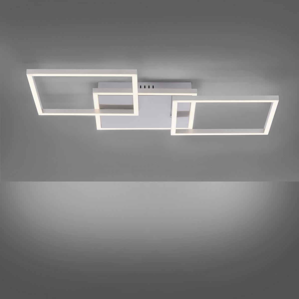 LED-Deckenleuchte Iven max. 21 Watt - Silberfarben, Basics, Kunststoff/Metall (75/45/7,3cm)