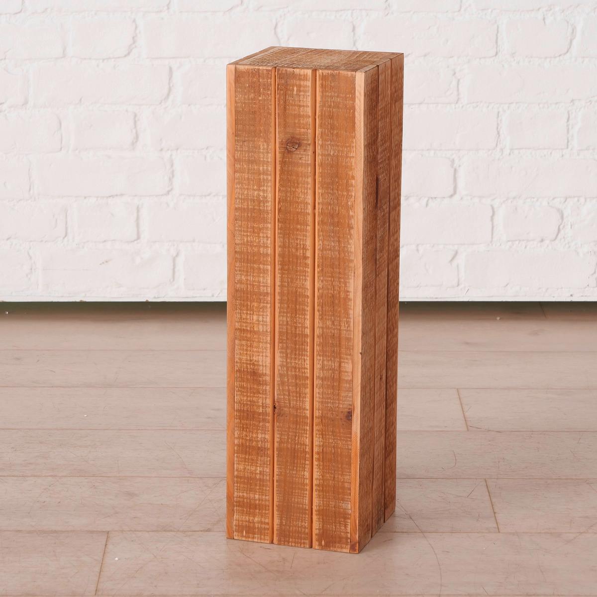 KOLUMNA DEKORACYJNA 9713184 - NATURAL LIVING - kolor naturalny, Basics, drewno (16/16/55cm) - Boltze Home