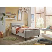 Polsterbett Peach ca. 120x200 cm Hellgrau - Hellgrau/Schwarz, MODERN, Holz/Holzwerkstoff (120/200cm) - MID.YOU