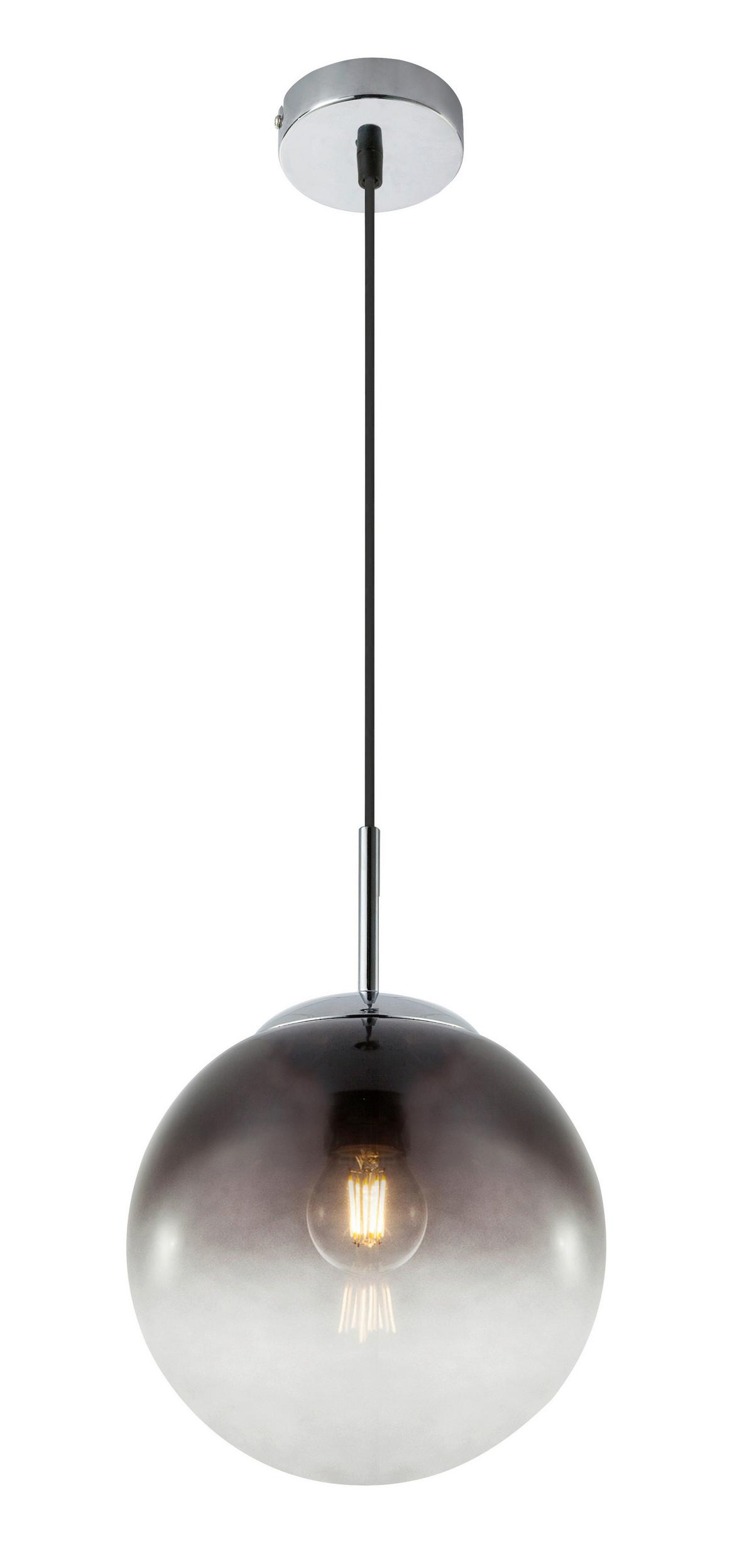 Hängeleuchte Varus Chromfarben max. 60 Watt - Basics, Glas/Metall (20/120cm) - Globo