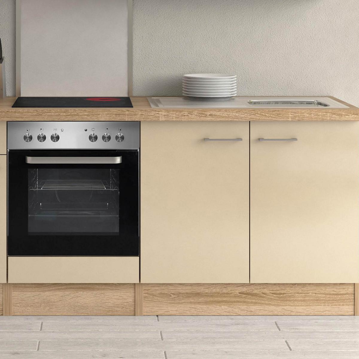 Kuhinjski Blok Z Aparati Nepal, Kašmir, Barva Bukve - barve nerjavečega jekla/kašmir, Moderno, kovina/steklo (270cm) - FlexWell