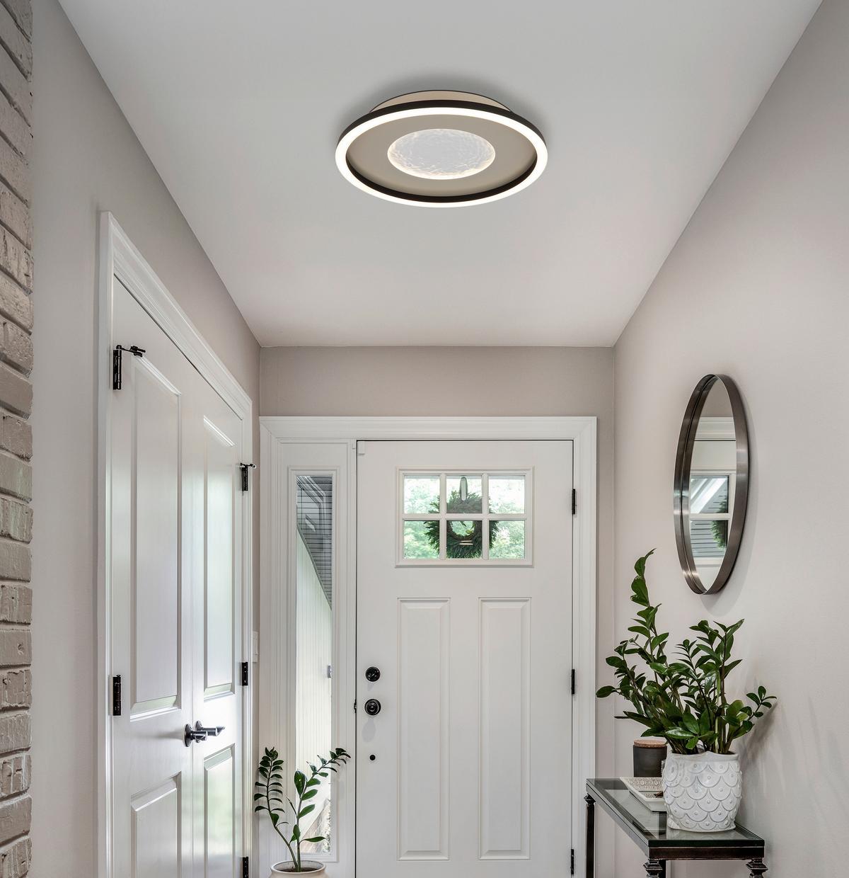 Led Stropna Svjetiljka Wiley - bijela/siva, Basics, metal/plastika (33/5,7cm) - Globo