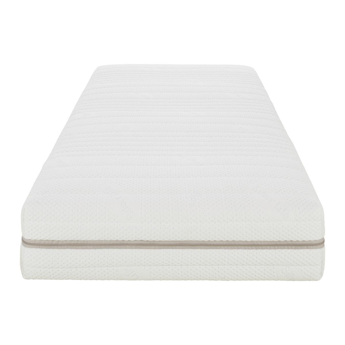 Partnermatratze Feel H4 ca. 180x200cm - Weiß, Textil (180/200cm) - Premium Living