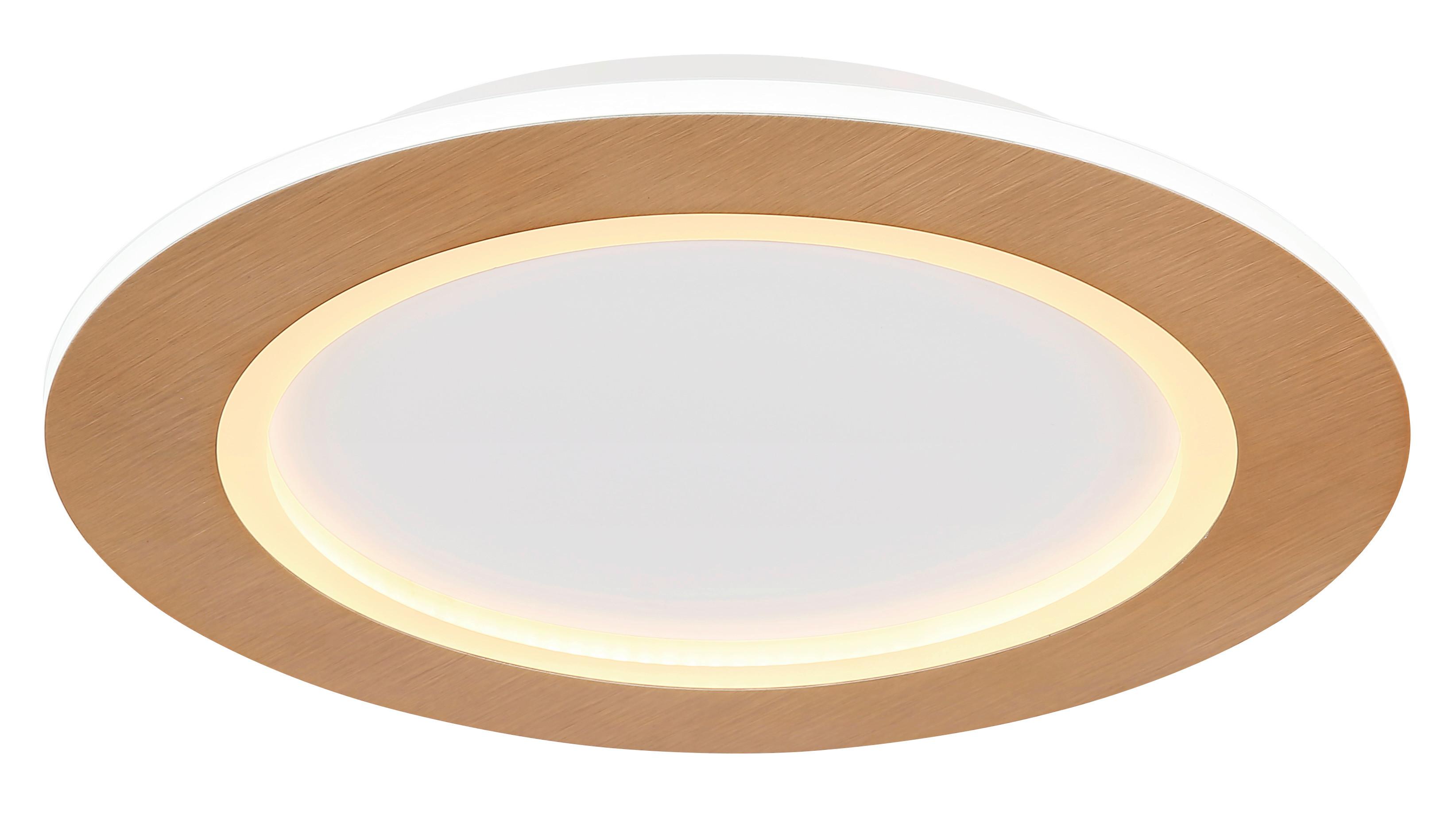 Stropna Led-svetilka Clay, S Sijalko - bela/opal, Basics, kovina/umetna masa (40/5cm) - Globo