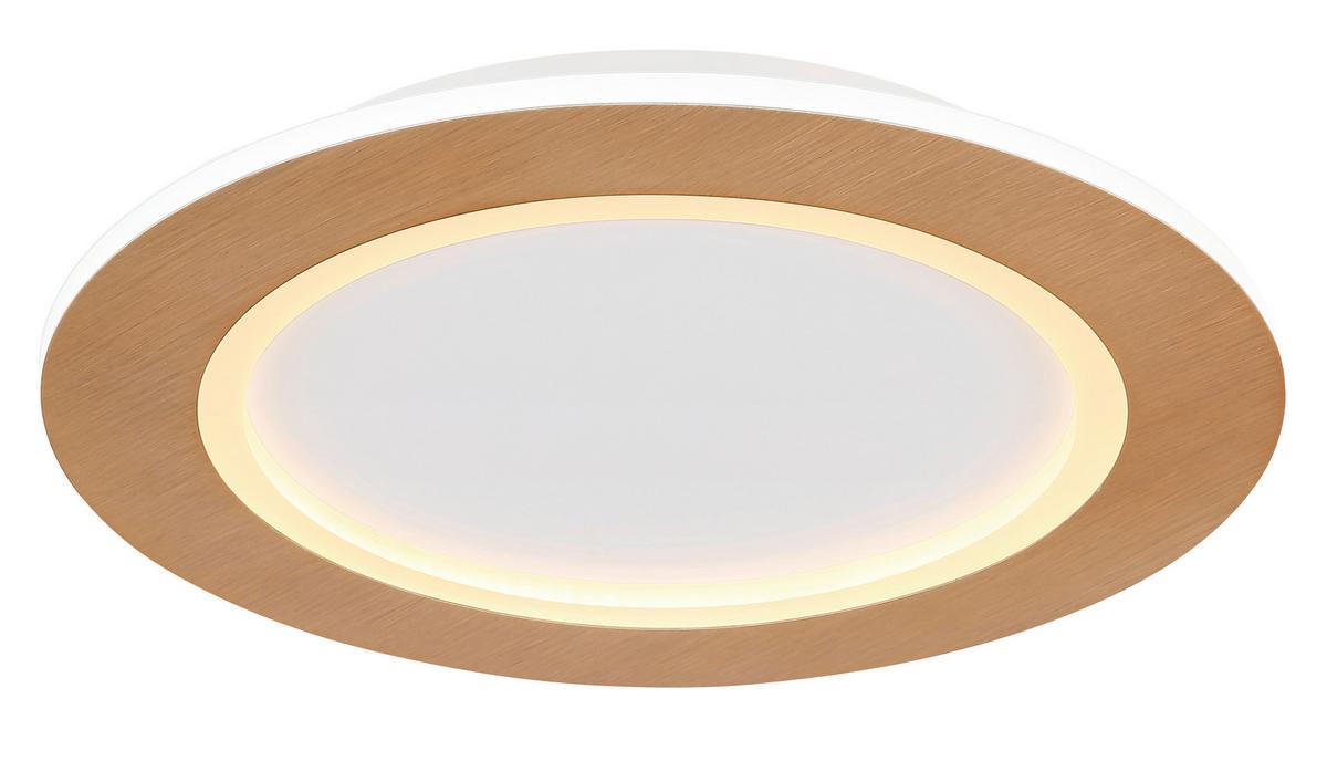LED-Deckenleuchte Clay Opal/Weiß max. 30 Watt - Opal/Weiß, Basics, Kunststoff/Metall (40/5cm) - Globo