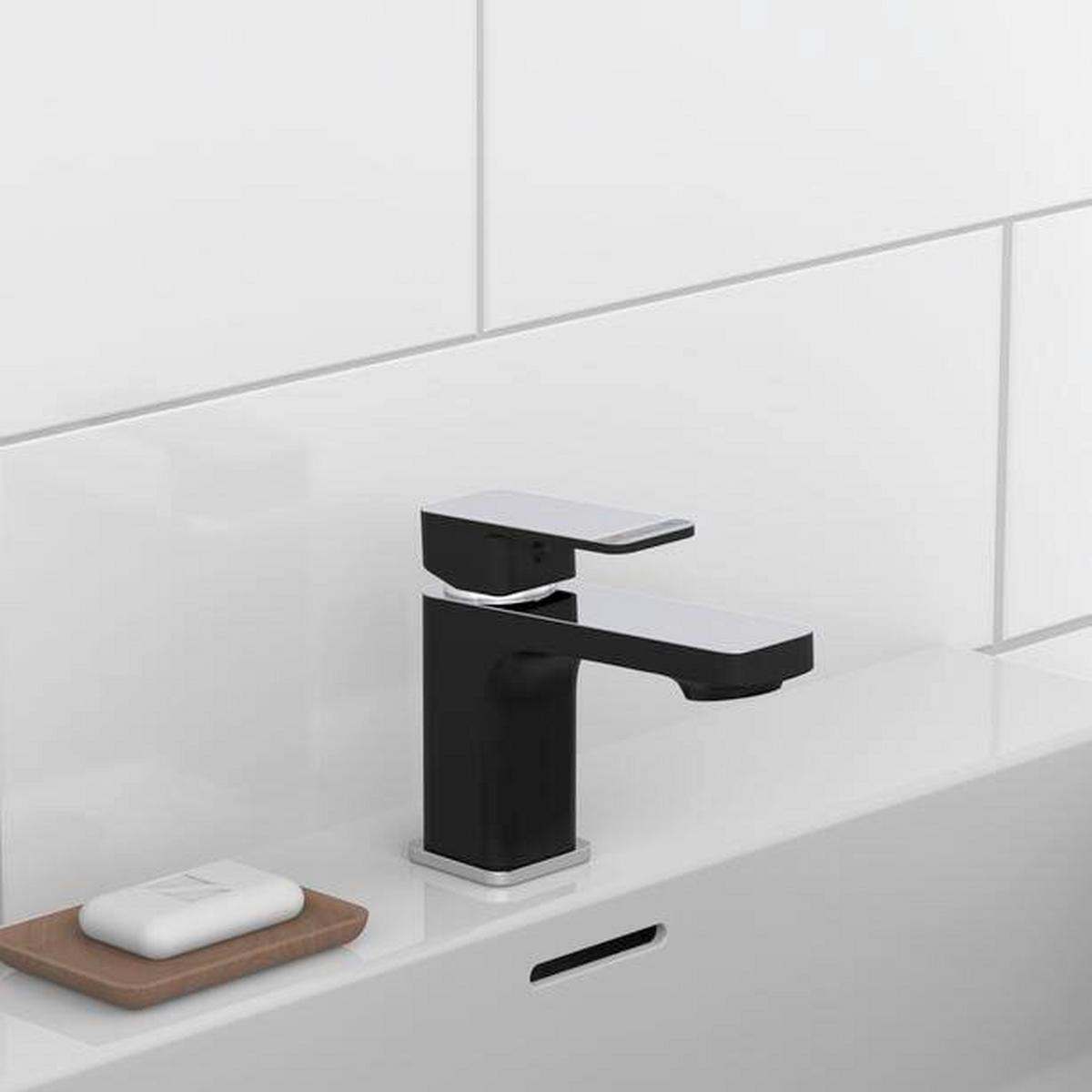 Baterie lavoar Madagaskar - culoare crom/negru, Basics, metal (5,5/16cm) - Schütte