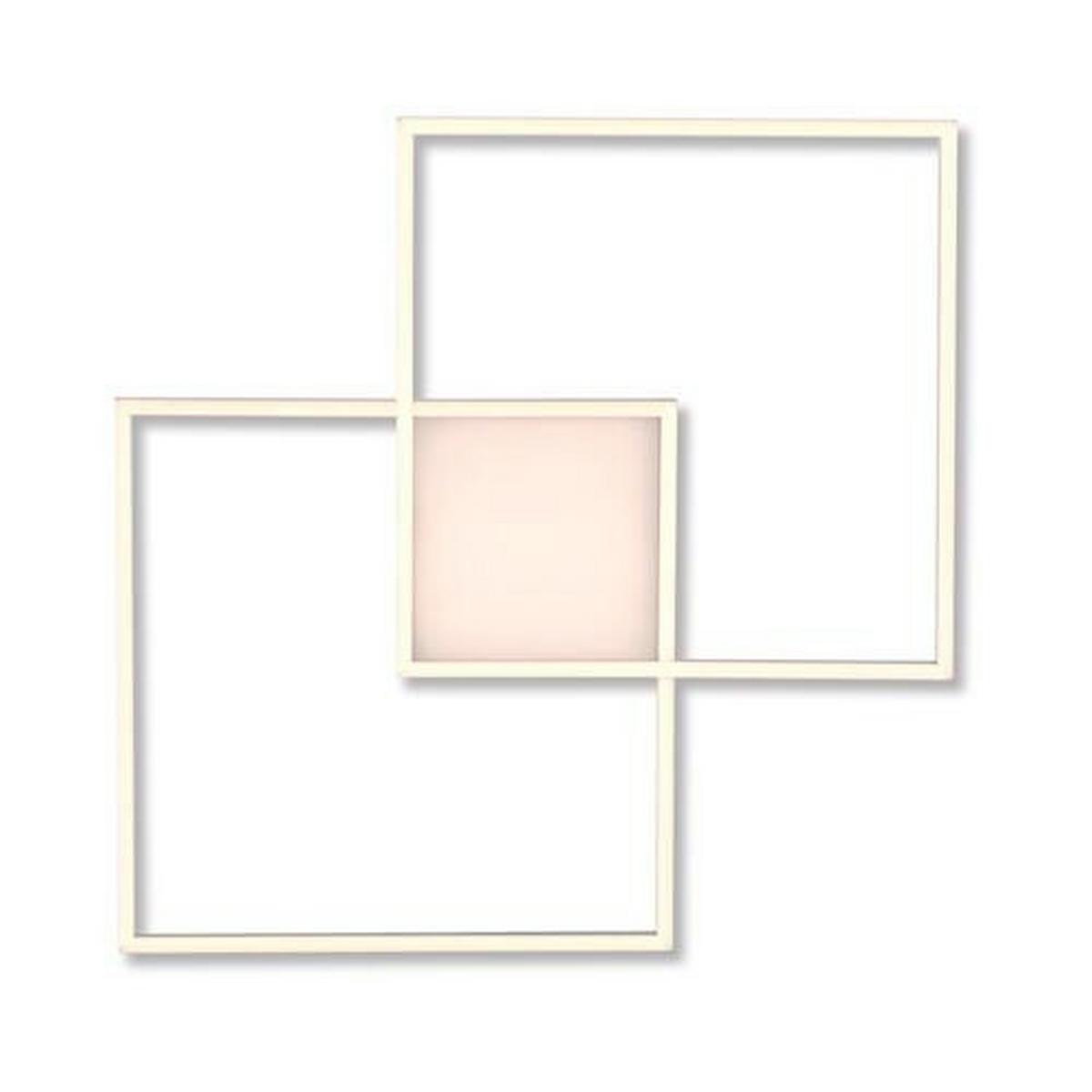 LED-Deckenleuchte Asmin Silberfarben max. 50 Watt - Silberfarben, Design, Kunststoff/Metall (60/60/5,3cm)