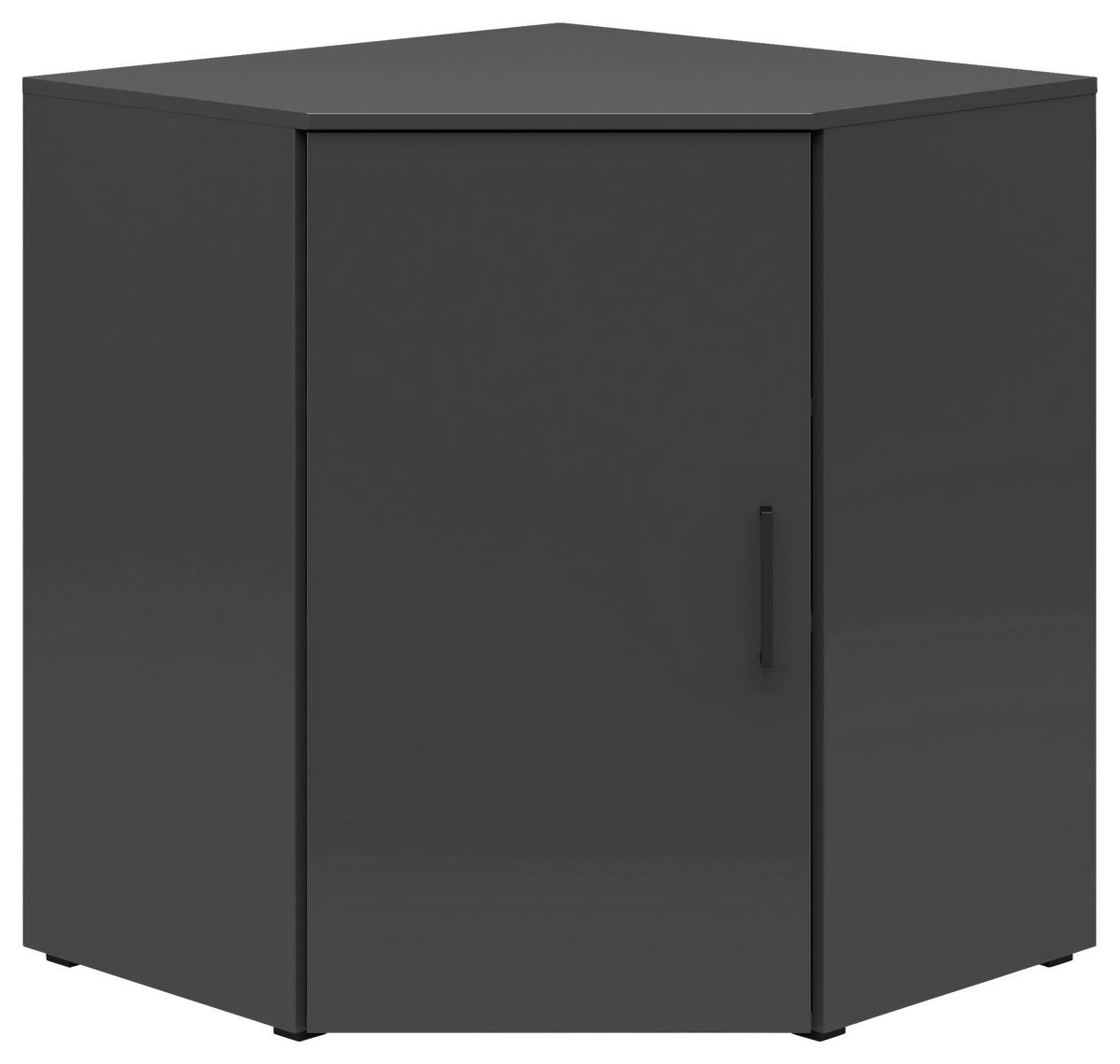 Eckkommode Multistauraum Graphitfarben - Anthrazit/Graphitfarben, MODERN, Holzwerkstoff/Kunststoff (71,5/83/71,5cm) - Mömax
