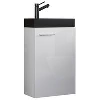 WASCHTISCHKOMBI SLITO BL - Weiss/Silberfarben, Modern, Keramik/Holzwerkstoff (40,5cm) - MID.YOU