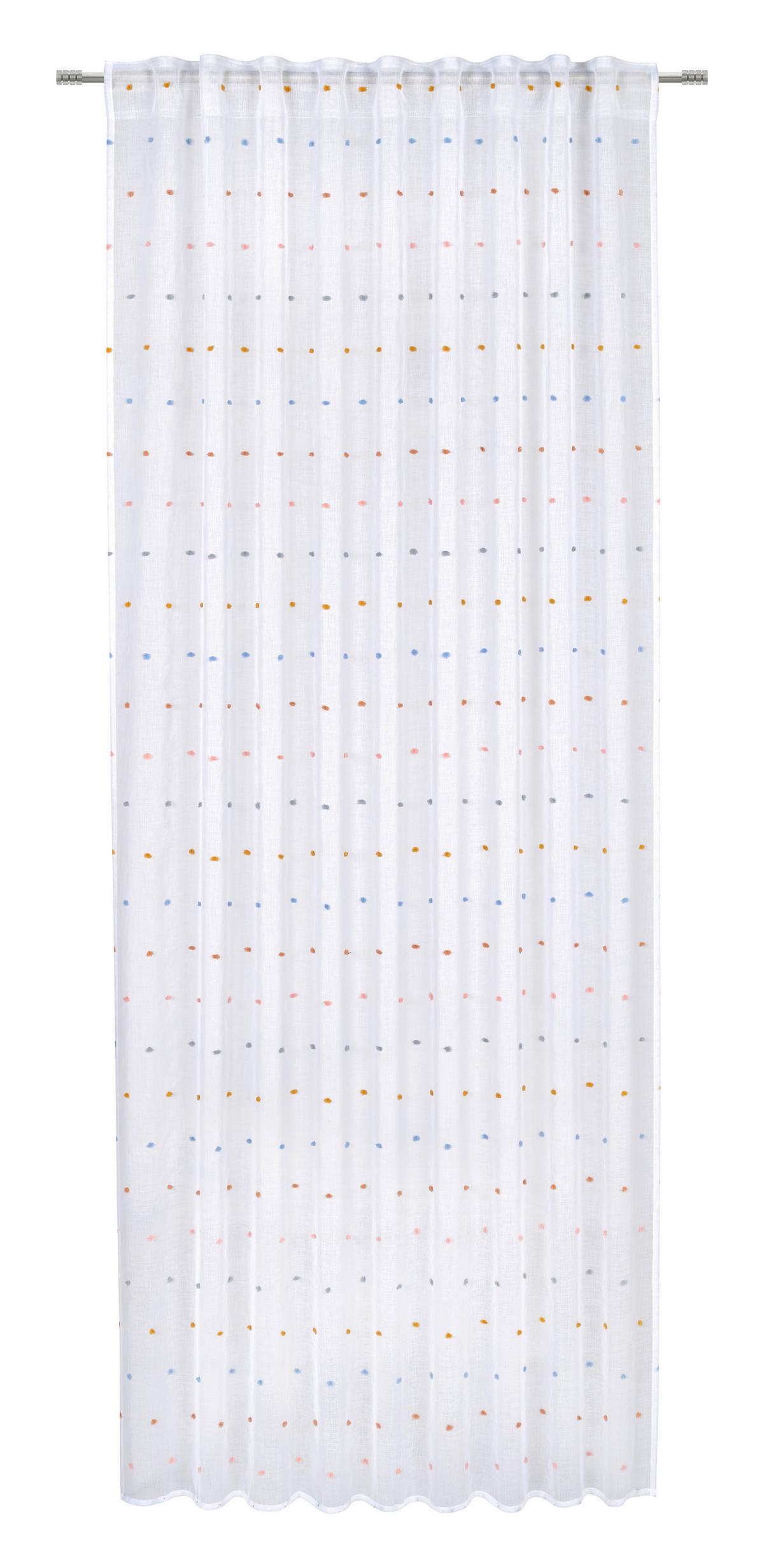 Fertigvorhang Picco Multicolor/Weiß ca. 140x245cm - Multicolor/Weiß, Textil (140/245cm) - Zandiara