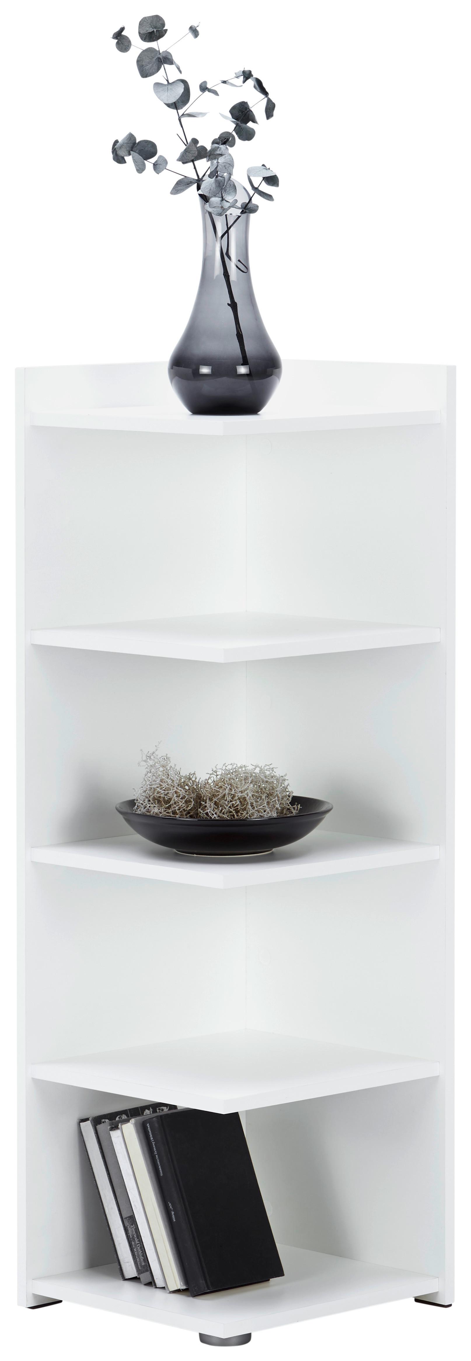 Etajeră de colț MX 184 - alb, Modern, material pe bază de lemn (37/110,5/35cm) - Modern Living