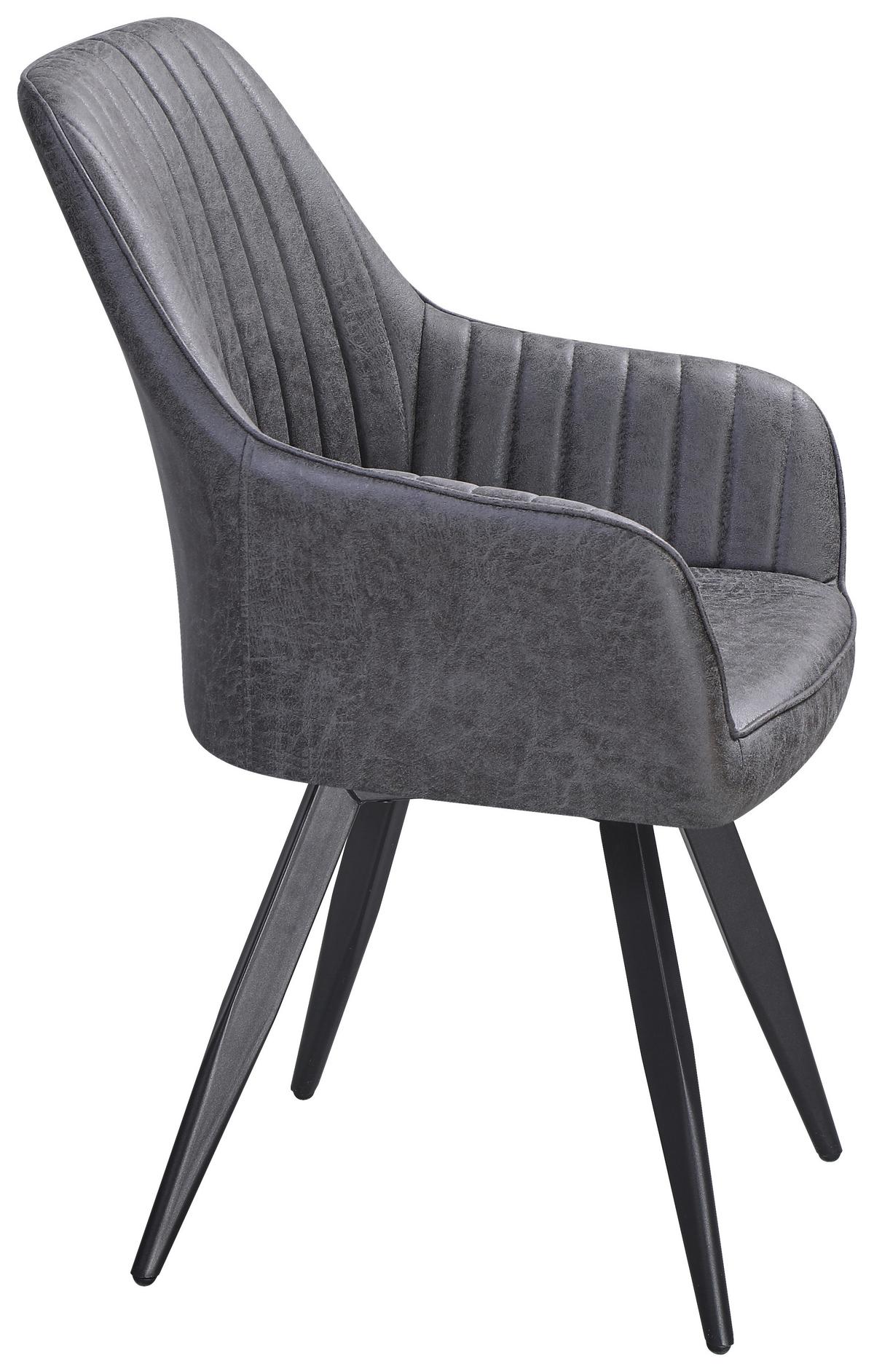 Stol Bella, Rjava, Vrtljiv - črna/rjava, Konvencionalno, kovina/tekstil (63/90/61cm)