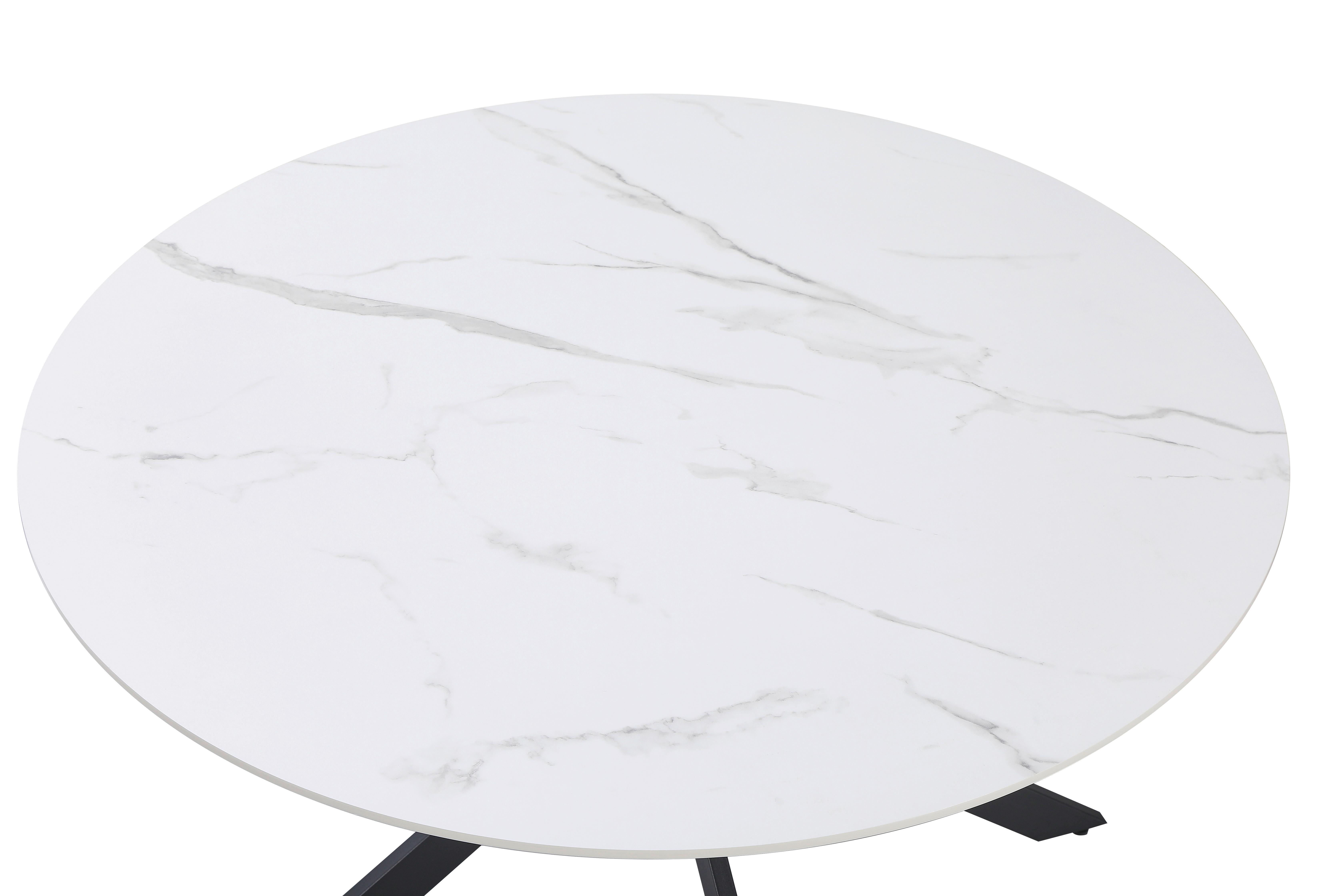 Stol Za Blagovaonicu Lenny - bijela/crna, Moderno, drvni materijal/metal (110/75/110cm) - Mömax